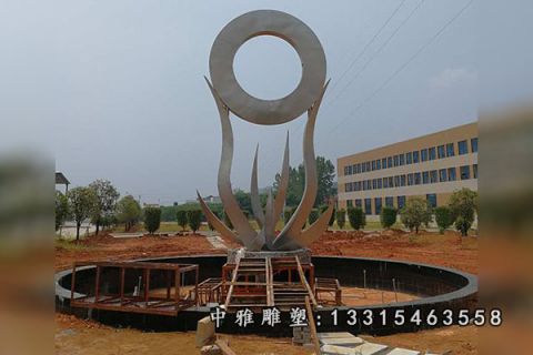 不锈钢企业标志雕塑