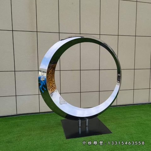 不锈钢广场圆环雕塑