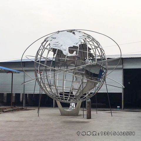 地球仪不锈钢雕塑