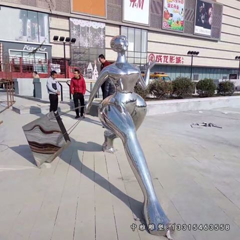 不锈钢广场购物人物雕塑