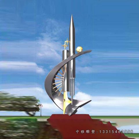不锈钢抽象钢笔雕塑