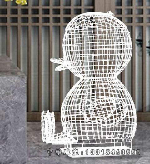 公园不锈钢鸭子雕塑