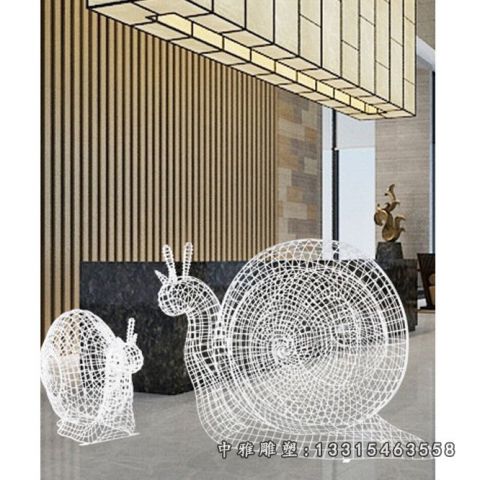 不锈钢小型蜗牛雕塑