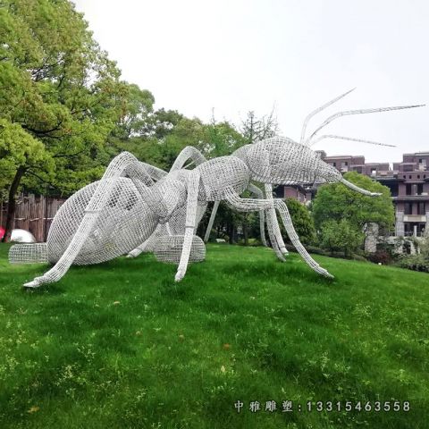 不锈钢动物蚂蚁雕塑