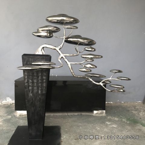 不锈钢景观大树雕塑