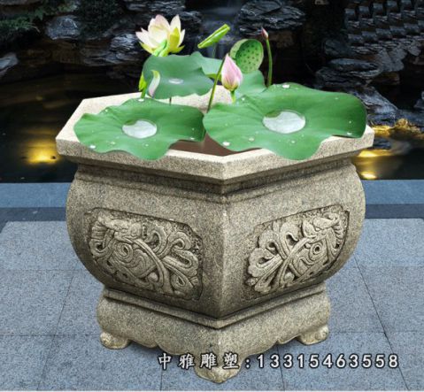 创意花盆石雕