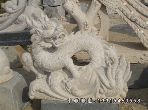 广场石雕龙雕塑
