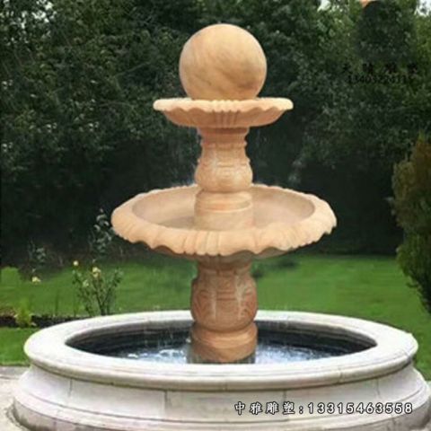 石雕招财风水球