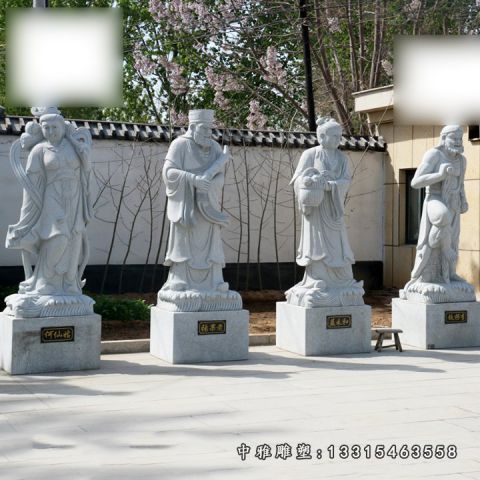 石雕八仙雕塑