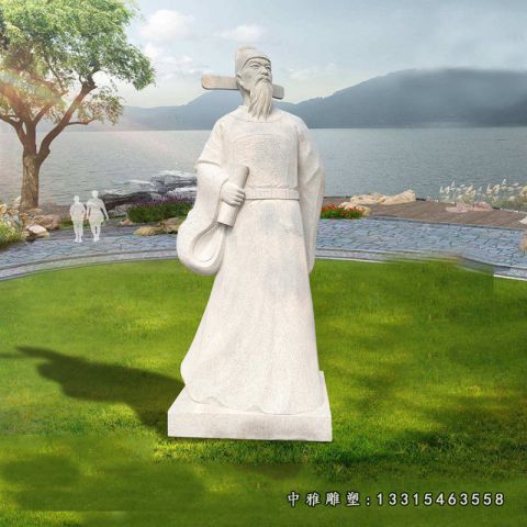 诗人石雕李白