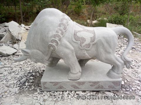 动物石雕牛雕塑