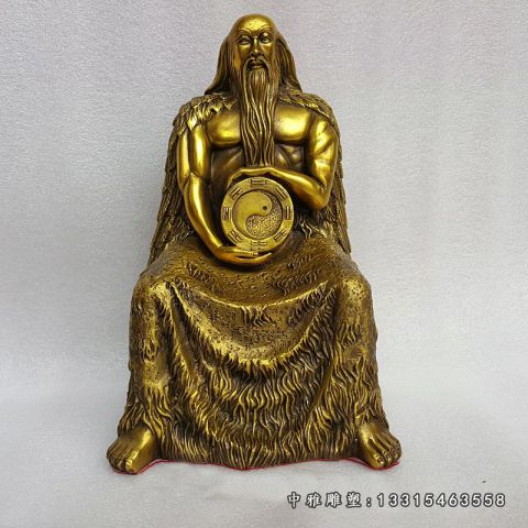 铜雕古代人物伏羲