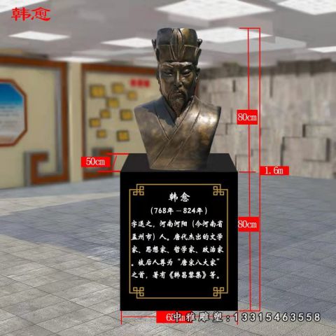 铜雕诗人韩愈