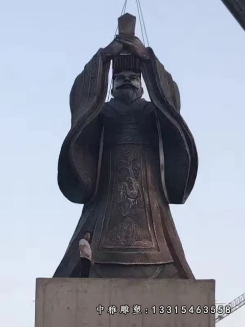 铜雕秦始皇雕塑