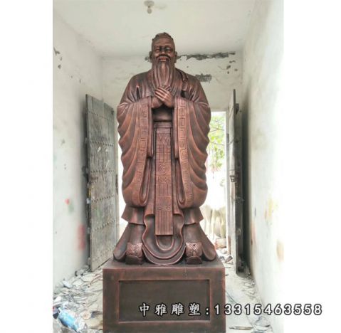 铜雕校园孔子