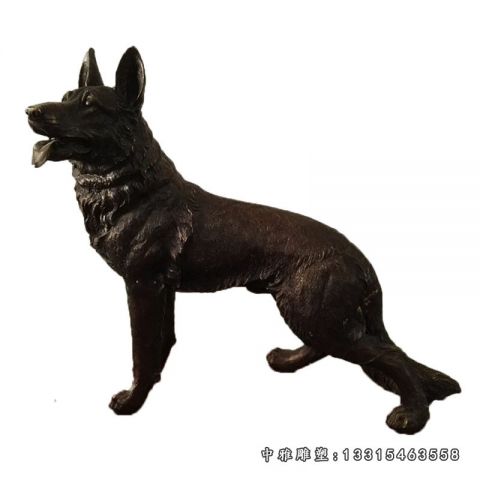 铜雕看门小狗