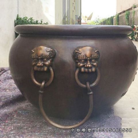 庭院铜雕水缸