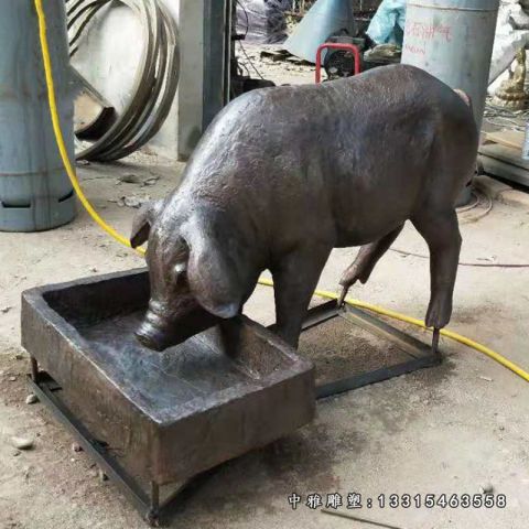 十二生肖铜雕猪