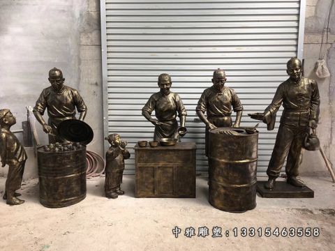 铜雕商业街民俗人物