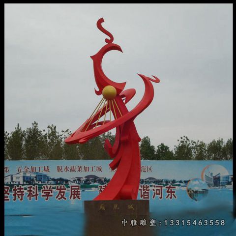 不锈钢动物凤凰雕塑