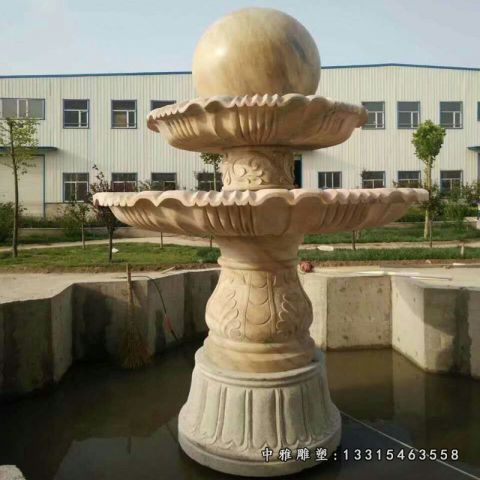 小区石雕风水球