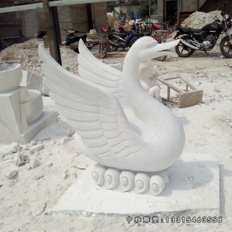天鹅动物石雕