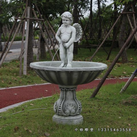 石雕小区人物喷泉