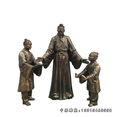 广场铜雕孔融让梨