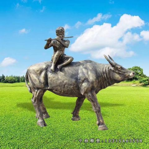 铜雕田园牧童