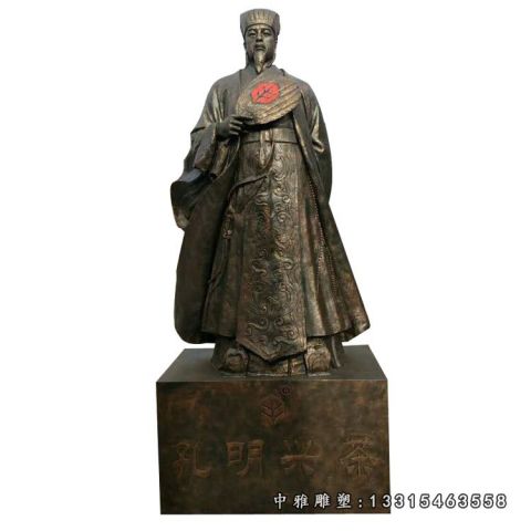 铜雕军事家诸葛亮