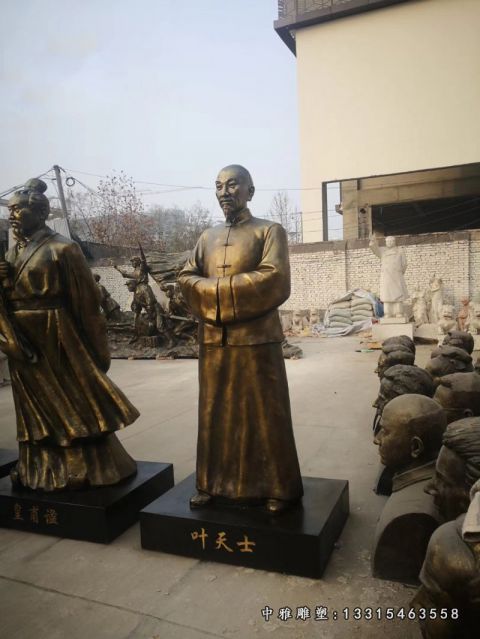 古代人物铜雕叶天士