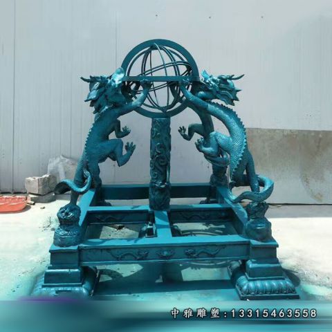 广场铜雕浑天仪