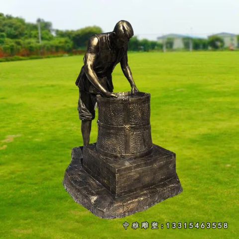 铜雕茶文化人物雕塑