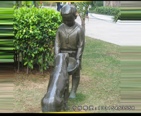 看门铜雕小狗