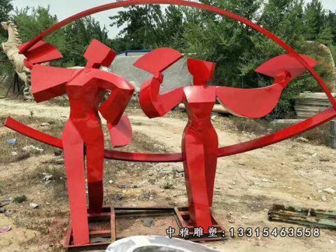 不锈钢公园扇子雕塑