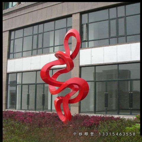 不锈钢企业门口标志雕塑