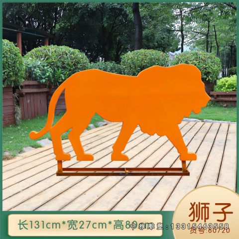 动物狮子不锈钢雕塑