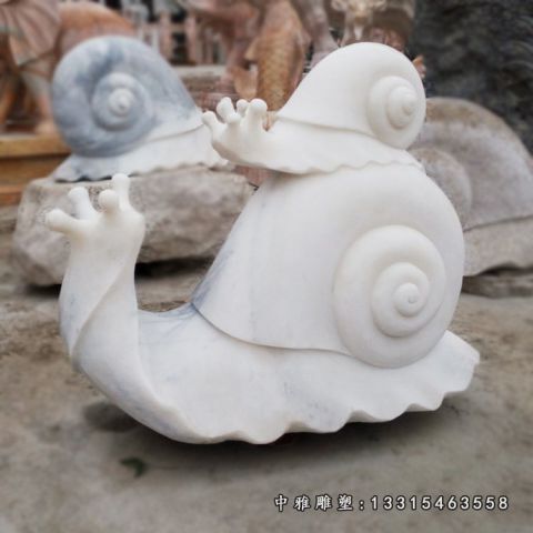 蜗牛石雕动物雕塑