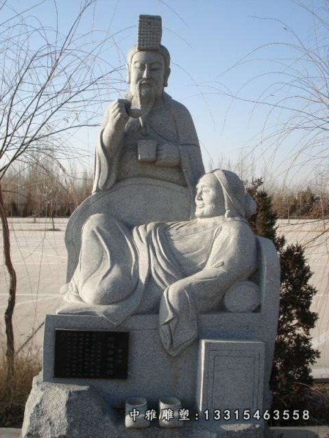 石雕孝道人物雕塑