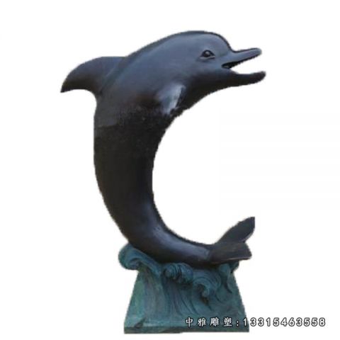铜雕海豚动物