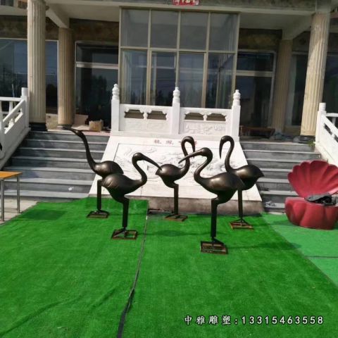 抽象仙鹤铜雕