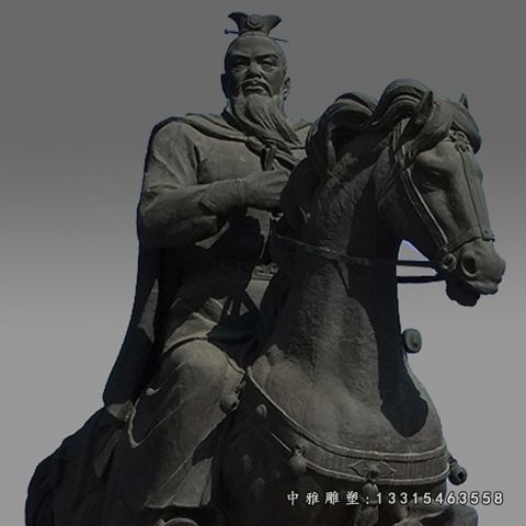 铜雕曹操人物
