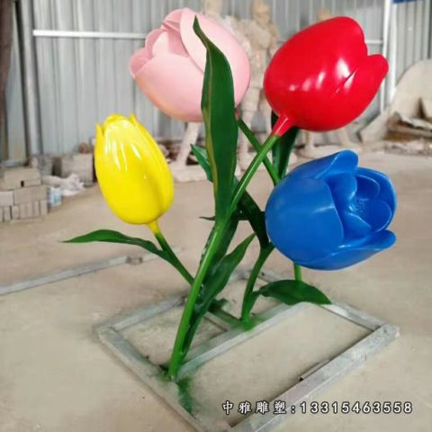 仿真花朵不锈钢雕塑