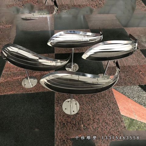 不锈钢鱼群雕塑