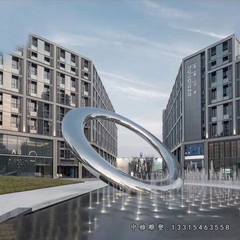 不锈钢喷泉景观雕塑