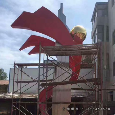 不锈钢飘带景观雕塑