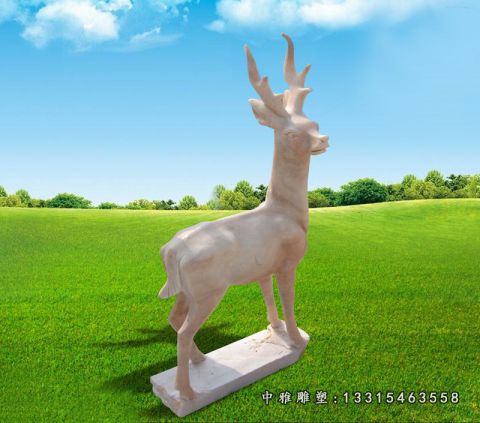 石雕动物小鹿