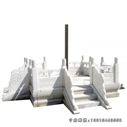 石雕汉白玉升旗台雕塑