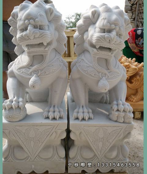 石雕宅门狮子雕塑