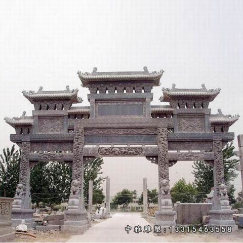 景区石雕牌坊